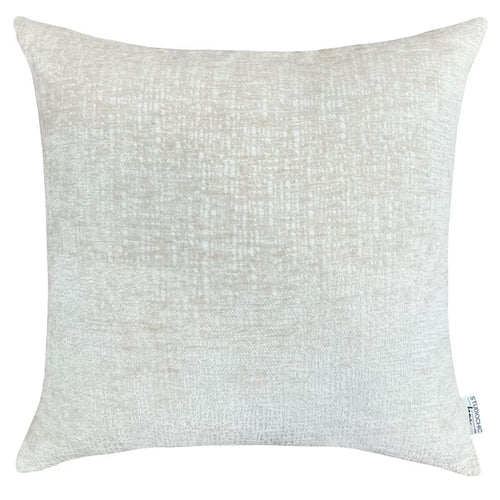 Darby Decorative Chenille Cushion in Cream, 50 X 50 Cm