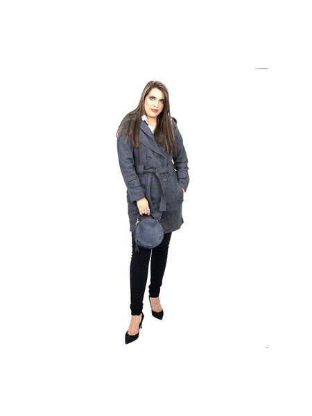 NOROZE Women’s Fleece Coat | Long Sleeve Belted Button Jacket | Warm Winter Outerwear | UK Sizes 8–26