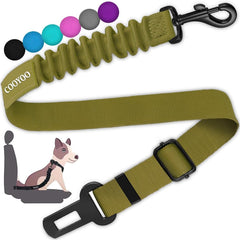 COOYOO Dog Seat Belt,3 Piece Set Retractable Dog Car Harness Adjustable Dog Seat Belt for Vehicle Nylon Pet Safety Seat Belts Heavy Duty & Elastic