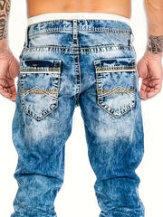 American Snowflake Jeans, Fashionable and Versatile Straight-Leg Pants