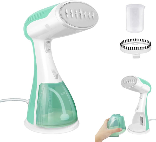 1800W Handheld Clothes Steamer, Portable Garment Steamer Clothing for Home Office Travel, 30s Fast Heat-up Powerful steam Iron with 300ML Large Water Tank, Mini Compact Fabric Wrinkle Remover
