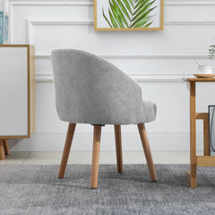 Set of 2 Small Accent Tub Chairs Occasional Lounge Sofa for Living Room Bedroom, Upholstered Fabric with Solid Wood Legs