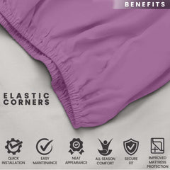 1pc Extra Deep Fitted Sheet, All seasons Bedding Ultra Soft Breathable Microfiber, Wrinkle-Free, Machine Washable, Hotel Quality All Sizes Available