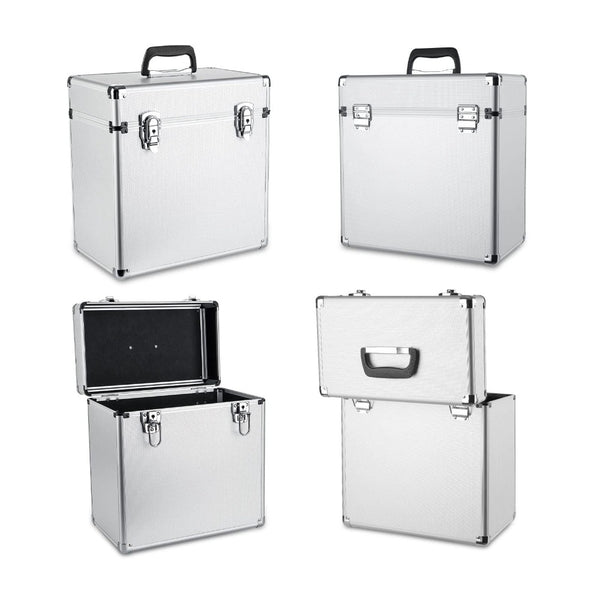 Vinyl Record Storage 12, LP Case Album Collection DJ Carry Storage Cases Lockable Box LP Case Vinyl Record Storage Carry Box Holds up to 50pcs Albums Record Collection Chest