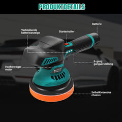 Cordless Car Buffer Polisher Machine Kit with 2X Rechargeable Batteries, 8 Variable Speed 2800-5500RPM, Portable Polishing Waxer for Detailing/Waxing Polishing Kit for Car Detailing Scratch Removing
