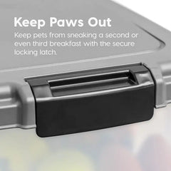 Prime Paws 3-Piece Pet Food Storage Container – Airtight Pet Food Container with Plastic Measuring Scoop, Dry Food Dispenser, for Pets, Dogs, Cats, and Animals