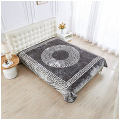 4B - Apollo Greek Throws - Greek Key Pattern Throw Blanket – Soft, Lightweight & Decorative Sofa Throw – Elegant Design for Bedroom, Couch & Living Room Decor