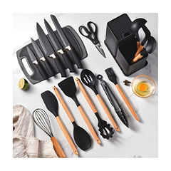 Silicone Kitchen Utensils Set | Heat Resistant And, Suitable For Non Stick Pans, Stainless Steel Cutting Tools, Small Kitchen Tools, Ideal Holiday Gift 17+2 Sets Of Food Grade Silicone Cooking Combinations