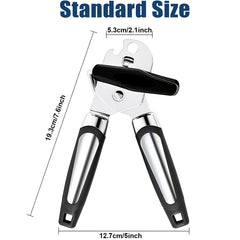 Heavy Duty Stainless Steel Tin Can Opener Cutter Easy Comfy Handle Grip Kitchen 1 piece 3-in-1 can opener Stainless steel manual anti slip grip Heavy duty