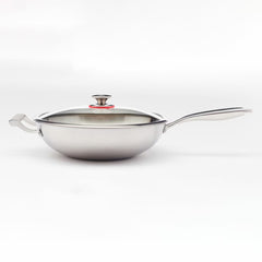 MIU Stainless Steel 34Cm Wok & Utensil