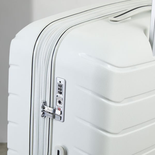 Rock Prime 3 Piece Hardside Luggage Set in White