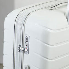 Rock Prime 3 Piece Hardside Luggage Set in White