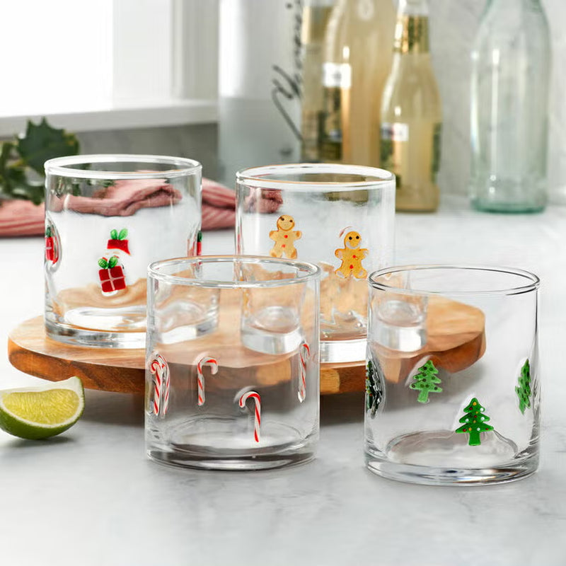 Pandex Holiday Icon Glasses 414Ml, 4 Pack