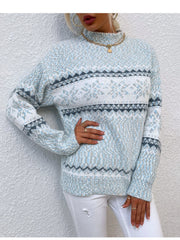 Women Sweater, New Arrival Autumn/ Winter, Style, Turtleneck, Snowflake Pattern, Chenille Pullover Casual Jacquard Sweater, Autumn and Winter Wear, Suitable for Back to, Work, Halloween, Christmas and Other Festivals, Comfortabl