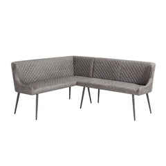Indus Valley Henley Grey Corner Bench Set, Left Hand Facing