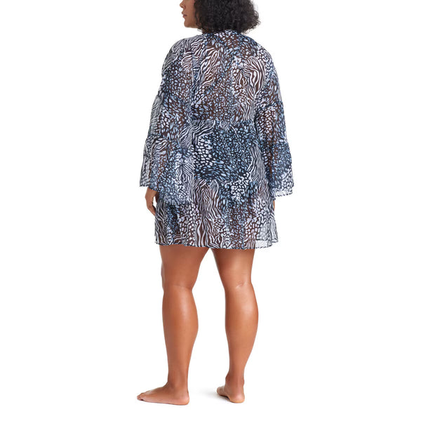 Rod Beattie Ladies Bleu Beach Cover up Dress in Animal Print