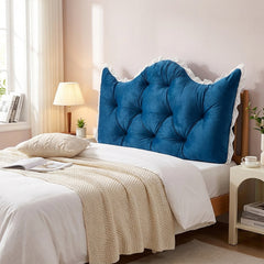 Large Ultra-Soft Comfortable Plush Backrest Pillow, Princess Style Reading Cushion, Neck and Back Support, Luxurious Fashionable Home Style Multifunctional Lace Ruffled Headboard Cushions, Suitable for Bedroom, Living Room, Dorm, Sofa Home Decor, Machine