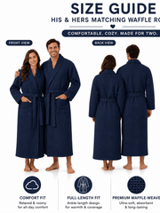 Unisex Waffle Bath Robe Luxury 100 Egyptian Cotton Soft Hotel Quality Dressing Gown Spa Shawl Lightweight Sleep Nightwear Collar Robe Size S-XL