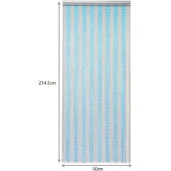Aluminium Door Fly Screen Metal Chain Curtain Blind Insect Blinds 214cm *90cm