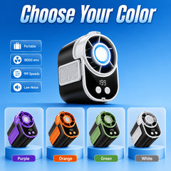Portable Rechargeable Fan - 5-Speed Adjustable Personal Fan, Handheld Neck Hanging Waist Clip Fan, Compact Design for Home, Office, Camping, And Outdoor Activities, for Outdoor Camping Travel, For Outdoor Camping Travel