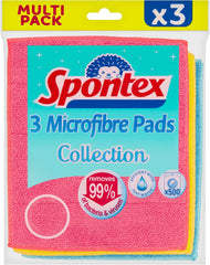 Spontex Microfibre Cloths for Cleaning | 8 Microfibre Collection Cleaning Cloths | for Use as Dusters, Dish Cloths & Kitchen Towels | 30 X 30Cm | Assorted Colours | 8 Count