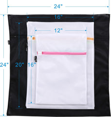 BAGAIL Mesh Laundry Bags, Washing Machine Wash Bags, Reusable and Durable Mesh Wash Bags for Delicate Blouse, Hosiery, Underwear, Bra, Lingerie and Baby Clothes, Great for Travel Storage Organization