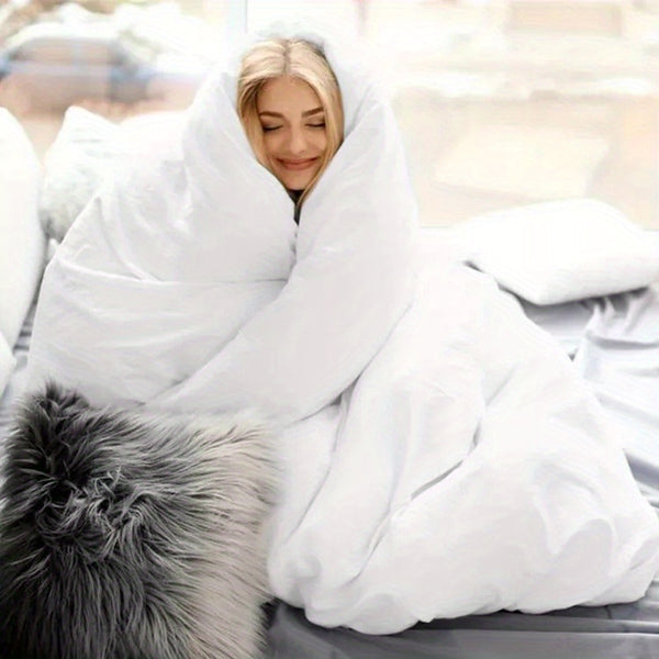 1 All-Season Hotel-Style Bedding Quilted Duvet- Ultra-Soft With Diamond Grid Design (White, Tog 10.5, 135x200cm/ 200x200cm/ 230x220cm/ 260x220cm)