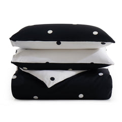 3pcs Polka Dot Printed Duvet Cover Set, Reversible Soft Breathable Microfiber, All-Season, Machine Washable, Includes Pillowcases for Bedroom, Guest Room, Dorm