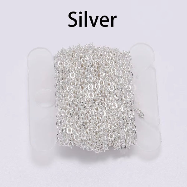 5 M/Lot Gold/Bronze Plated Necklace Chain for Jewelry Making Findings DIY Necklace Chains Materials Handmade Supplies