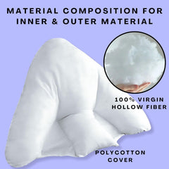 Batwing pillow Reading Pillow Orthopedic Neck & Back Support Pillow with Cushioning and Sitting Complete Back Rest Lumbar Support Soft Neck Pillow Back Support Cushion Backrest Batwing Triangle Pillow