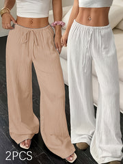 Two-Piece Set Women'S Elegant Trousers Casual Straight-Leg Pants