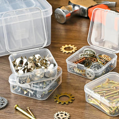 30 Compartment Clear Plastic Jewelry Organizer Case, Transparent Earring Storage Box with Removable Dividers, Compact Design for Travel and Vanity Display