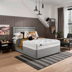 Silentnight Malvern Slate Grey Fabric Headboard, Single