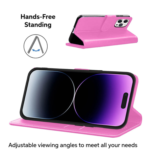 Luxury Case for iPhone 16 Pro Max Plus, 15 Pro Max Plus, 14 Pro Max Plus, 13 Pro Max mini, 12 Pro Max Mini, 11 Pro Max XS MAX XS X SE 8 Plus 7 Plus 6 6S PlusLeather Phone Case Cover, PU Faux Leather Wallet Book Folio Flip Magnetic Shockproof Case with Car