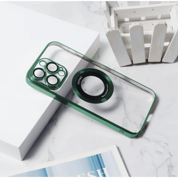 Magnetic Phone Casefor iPhone 12, 12 Pro, 12 Pro Max Titanium Metallic Color Luxury Phone Case Support Wireless Charging with Lens Protector Shockproof Clear Cover