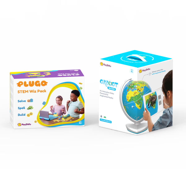 Playshifu STEM Bundle: Orboot Earth and Plugo Letters, Count, & Link (4+ Years)