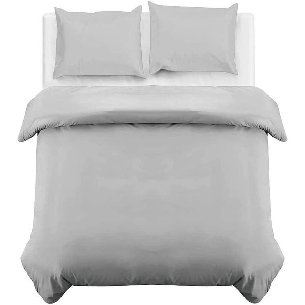 4B Classic Plain Minimal Design Duvet Cover Set – Single Double King Super King Bedding for Home and Guest Rooms