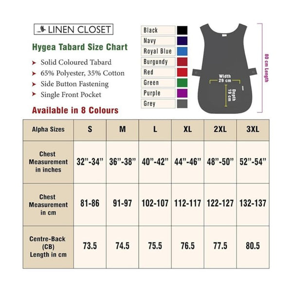 Pack Of 2 Self Tabard Apron in eight different colours | Aprons for Men, Women, and Ladies | Professional Cooking Aprons with 2 Pockets | Adjustable Kitchen Apron for Baking, BBQ, Grilling, Gardening, Crafting, Cleaning, Painting, Barista, Restaurant Work