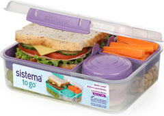 Sistema Bento Box Lunch | Bento School Lunch Box with Compartments | 1.65 L | Food Storage Container in Minty Teal | 1 Count