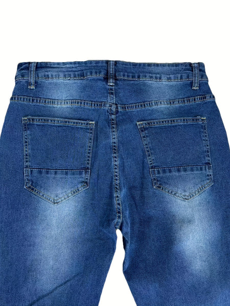 European and American Stretch Ripped Skinny Jeans