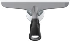 MR.SIGA Multi-Purpose Silicon Squeegee for Window, Glass, Shower Door, Car Windshield, Heavy Duty Window Scrubber, Includes Suction Hook, 10 Inch, Grey & Black, 1 Pack