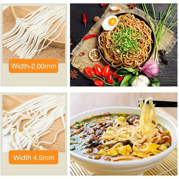 Pasta handmade pasta maker Pasta maker Sturdy handmade pasta cutter 3 in 1 stainless steel manual fresh pasta maker Dough roller Long pasta thin pasta thick pasta 0.5-3 mm thickness