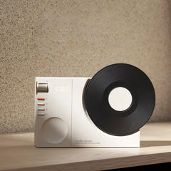 Time Vinyl Record Player Retro Bluetooth Stereo Speakers Small Wireless Clock High Quality Home CD Player