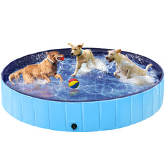 Costoffs Pet Pool Foldable Dog Swimming Pool, Pet Pool Portable Bathing Swimming Tub for Garden/Beach/Yard/Home, L/XL/XXL/XXXL, Blue/Grey/Black/Ocean Blue