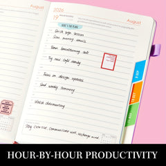 2026 Diary, A5 Diary Planner Daily and Monthly, Diary Page a Day Form January 2026 to December 2026, with Monthly Tabs | 4 Planning Stickers | Inner Pocket, 21.5 X 14.5cm