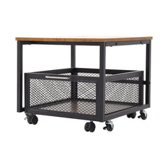 1pc Mini Fridge Stand with Storage, 50x50x42.3cm Mobile Refrigerator Stand with Lockable Wheels & Basket, Portable Cart for Kitchen Office - Perfect Home Upgrade