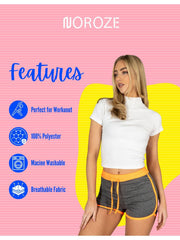 RUFEDGE Women'S Gym Fleck Hotpants Casual Summer Activewear Shorts Breathable Ladies Workout Running Fitness Short UK Sizes 8-18