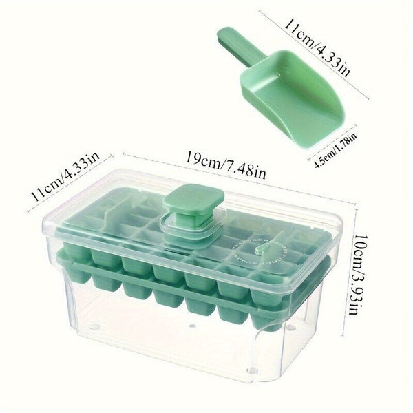 Double Layer 68 Grids Ice Cube Tray with Lid Party Bar Ice Cube Maker Mould Ice Storage Box, Long Ice Cube Tray, Ice Trays Molds, Ice Cube Container, Freezer Tray, Ice Block Tray, Drink Chilling Accessories, Home Bar Essentials, Compact Storage Box, Stack