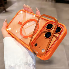 Luxury Clear Magnetic Phone Case Compatible with iPhone 17 Pro Max Shockproof Lens Protection Cover