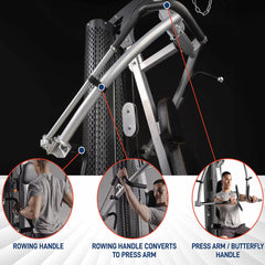 Marcy MWM-8307LP 68Kg Stack Deluxe Gym with Leg Press